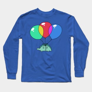 Balloon Stegosaurus Long Sleeve T-Shirt